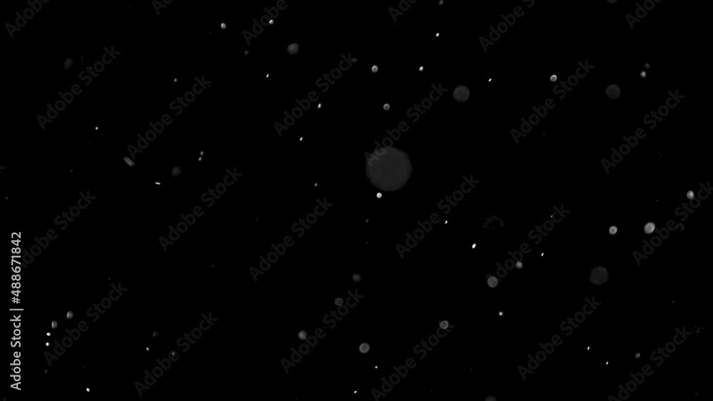 Poster real dust particles floating in the air. organic dust particles macro slow motion recording red came