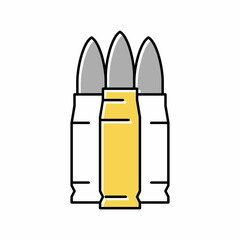 boat tail bullet color icon vector illustration