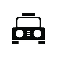 Cab, Taxi, Travel, Transportation Solid Icon Vector Illustration Logo Template. Suitable For Many Purposes.