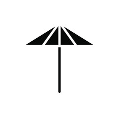 Umbrella, Weather, Protection Solid Icon Vector Illustration Logo Template. Suitable For Many Purposes.