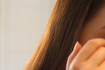 Close up from healthy hair