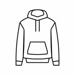 sweatshirt unisex clothes line icon vector illustration