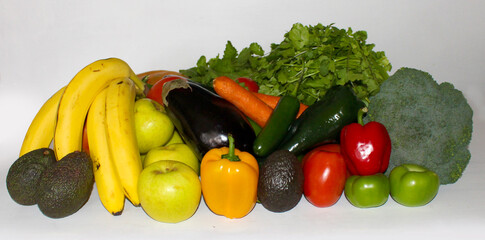 Fototapeta na wymiar Fresh Fruits and Vegetables