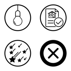 Circles1-2 Flat Icon Set Isolated On White Background