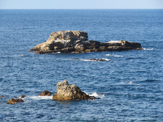 rocks and sea