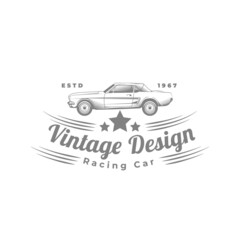Obraz premium Vintage transportation signs collection for car service, auto parts, logo design template