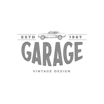 Vintage transportation signs collection for car service, auto parts, logo design template