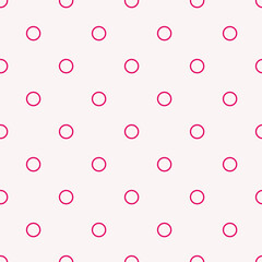 Seamless pattern with circles. Abstract geometric pattern with pink circles. Geometric pastel background with cute confetti.