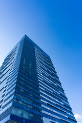 Fototapeta na wymiar Skyscrapers and refreshing blue sky scenery_45