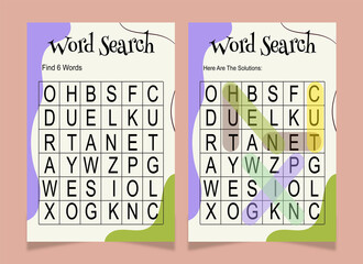 Word search word book for kids