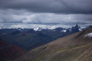 mountains and clouds