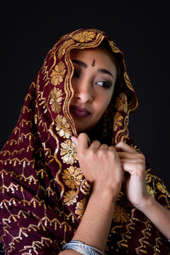 Mujer hind&uacute; en retrato art&iacute;stico