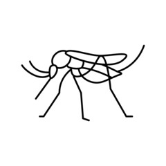 mosquito insect line icon vector illustration