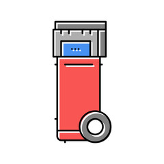 mobile air compressor color icon vector illustration
