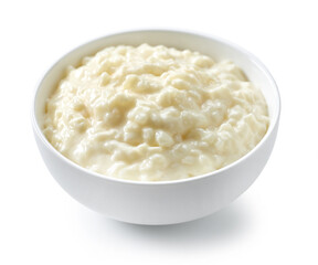 bowl of rice and milk pudding