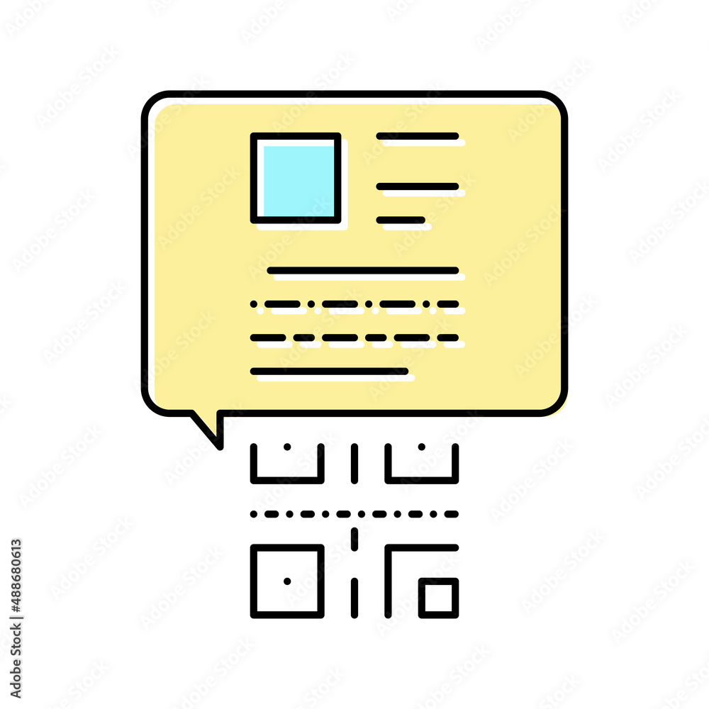Poster qr code for find product color icon vector isolated illustration