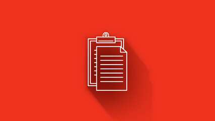 Business long shadow icon. Marketing network. Money line icon. Motion graphics.