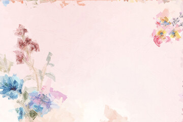 Fototapeta na wymiar Abstract beautiful oil painting flower vintage illustration