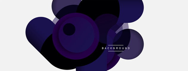 Vector round shapes circles minimal geometric background. Vector illustration for wallpaper banner background or landing page