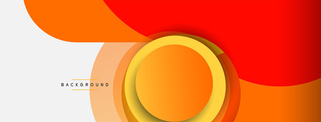 Circle and round shapes abstract background. Vector illustration for wallpaper banner background or landing page