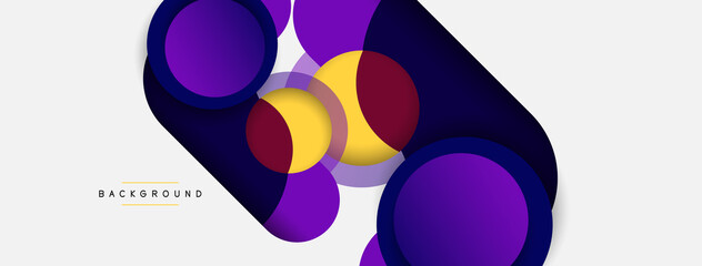 Creative geometric wallpaper. Minimal abstract background. Circles composition vector illustration for wallpaper banner background or landing page