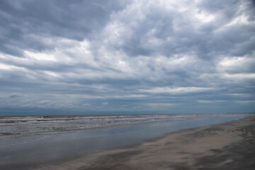 Ocean, beach and storm sky
