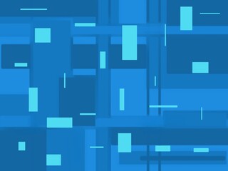 Abstract blue squares background pattern with flat background