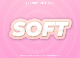 soft editable text effect template use for business brand and logo