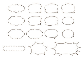 フキダシ・雲（線のみ）
