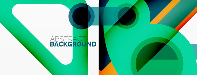 Naklejka premium Geometric primitives. Lines, circles abstract background