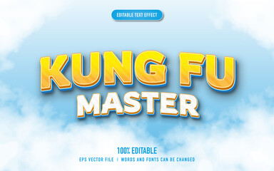 kung fu master text effect in 3d