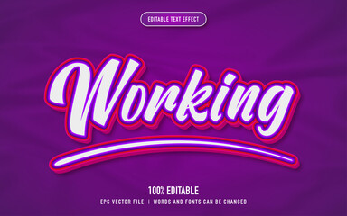 working text effect