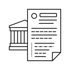 possibility of using various banking products line icon vector illustration