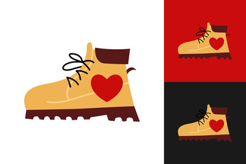 Illustration Vector Graphic of Love Shoes Logo. Perfect to use for Store Company