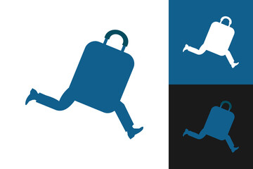 Illustration Vector Graphic of Running Travel Case Logo. Perfect to use for Travel Company