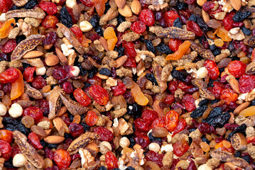 Mix of dried fruits and nuts