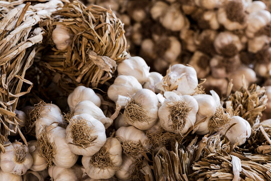 Strings of garlic