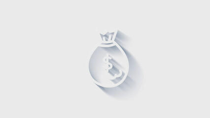 Money, finance, payments. Finance 3D shadow icon design. outline web icon. Motion graphics.