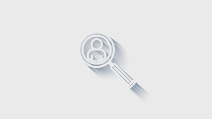 Business 3D shadow icon. Marketing network. Money line icon. Motion graphics.