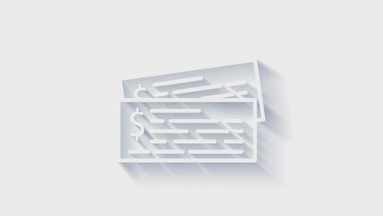 Money, finance, payments. Finance 3D shadow icon design. outline web icon. Motion graphics.