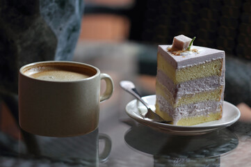 A Slice of Yam Cake is Best Served with a Cup of Coffee
