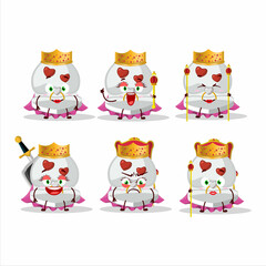 Queen and her magic clothes cartoon of white love ring box wearing tiara