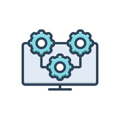 Color illustration icon for Execution