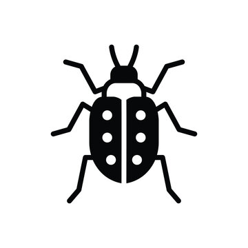 Black solid icon for bugs