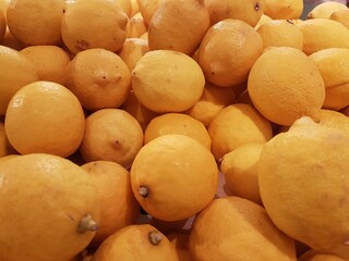 large group of lemon fruit closeup