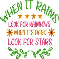 When it rains, look for rainbows