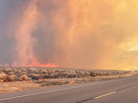 Airport Fire in Owens Valley, Inyo County, California