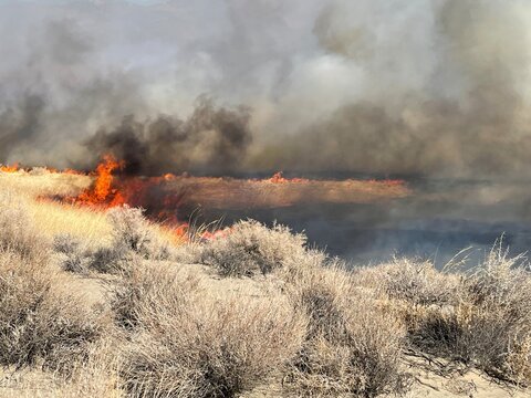 Airport Fire In Owens Valley, Inyo County, California