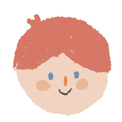 男の子の顔のイラスト
