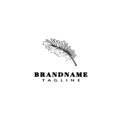 leaf logo concept icon design template black isolated vector illustration
